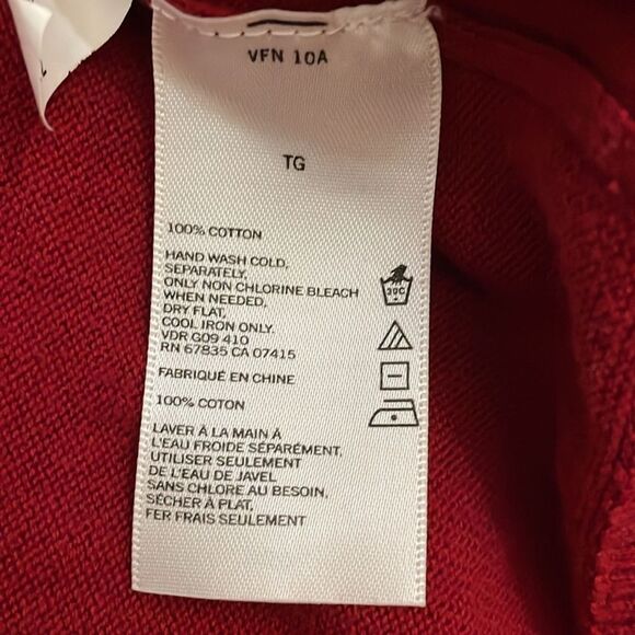 Nautica Red Cotton Knit Sweater Mens Size Extra Large Preppy Casual - Picture 8 of 9